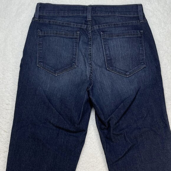 NYDJ Jeans Womens Sz 6 Blue Dark Wash Karen Capri High Rise Straight Leg - Picture 4 of 12
